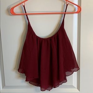 Windsor cropped chiffon top